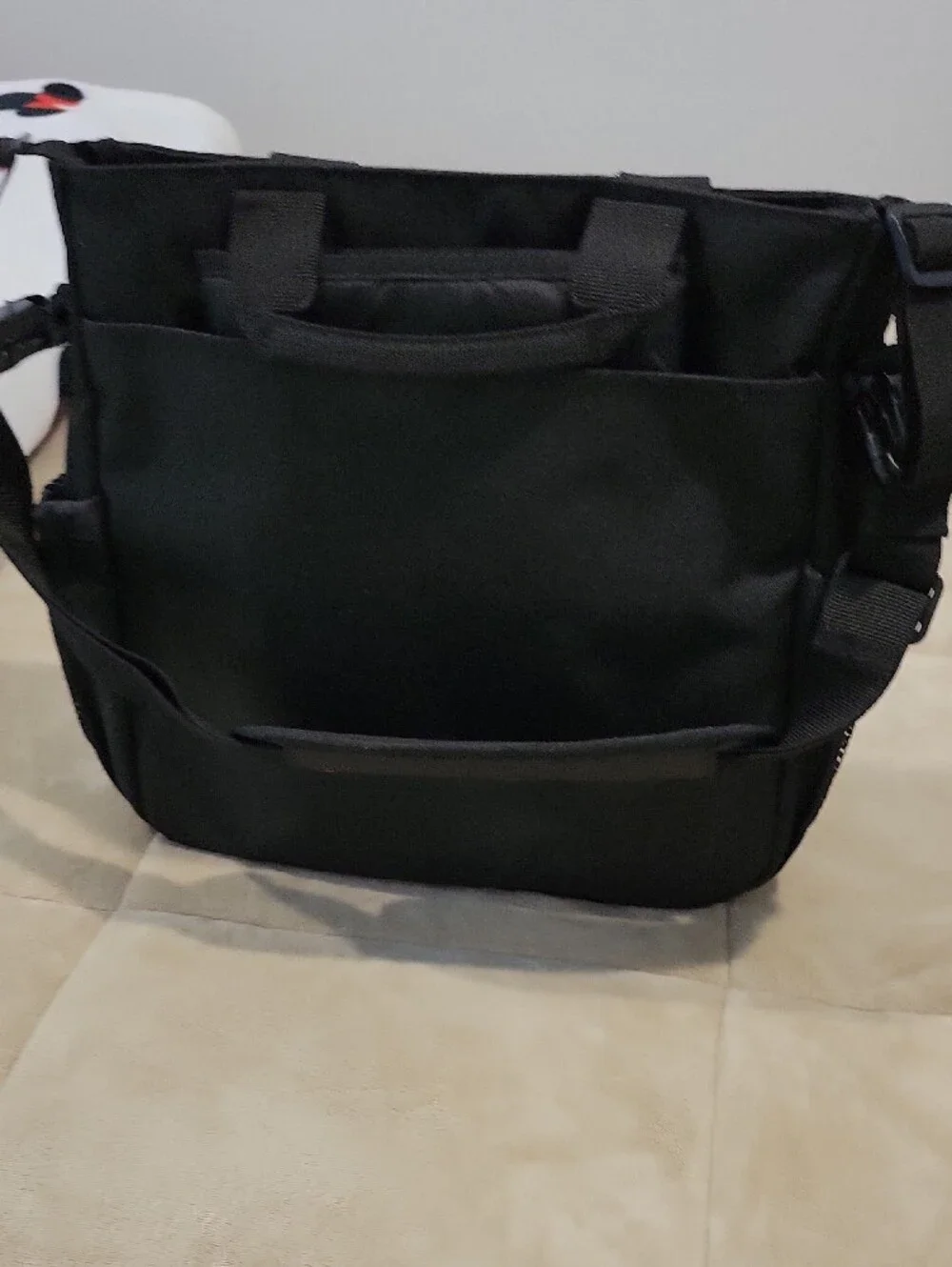 Skip Hop Black Stroller Organizer Tote Bag New